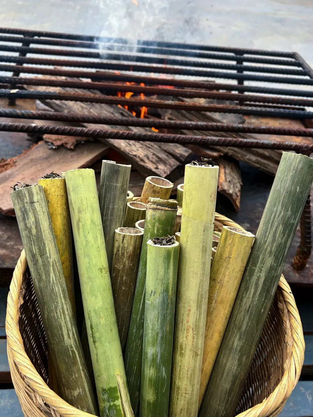 Bamboo Tube Tea Making