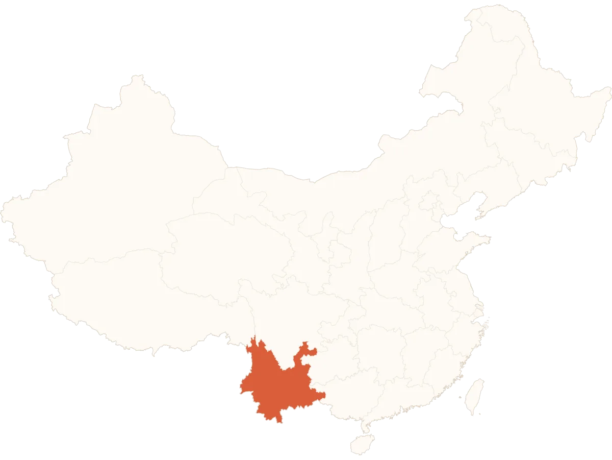 Yunnan on China Map