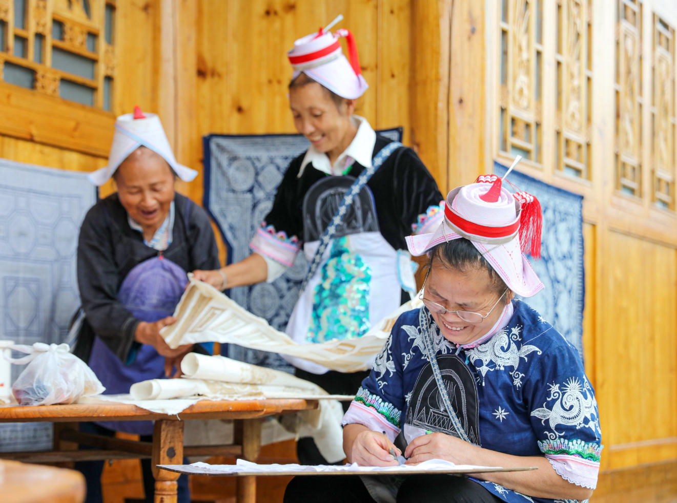 Gejia Women Making Batik