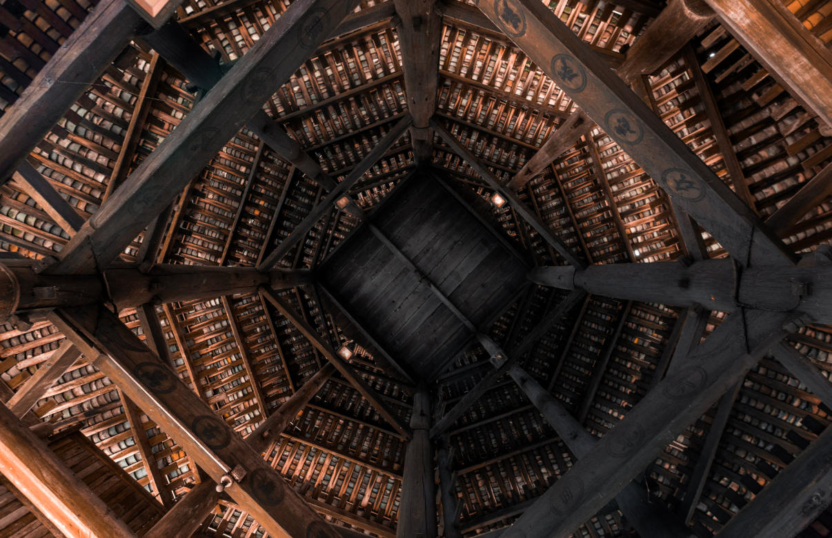 Mortise-and-Tenon Joinery Inside a Dong Drum Tower