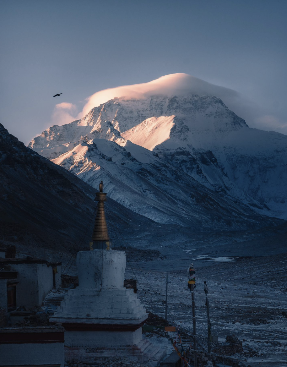 Tibet Stand Before Mount Everest