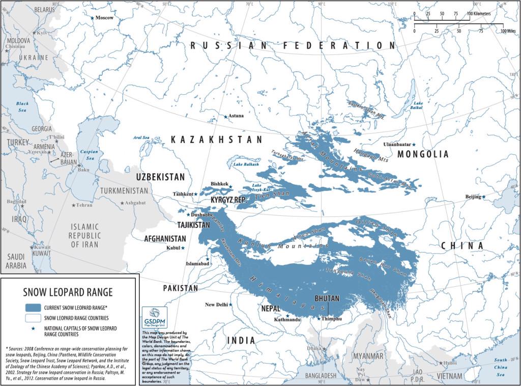 Global Snow Leopard Range